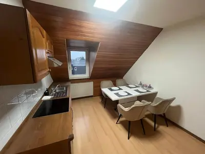 Küche/Küchenzeile in der Unterkunft Apartment Airport Dortmund