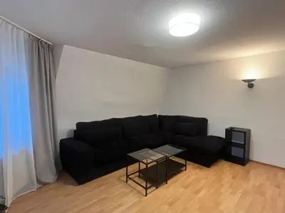 Ein Sitzbereich in der Unterkunft Apartment Airport Dortmund