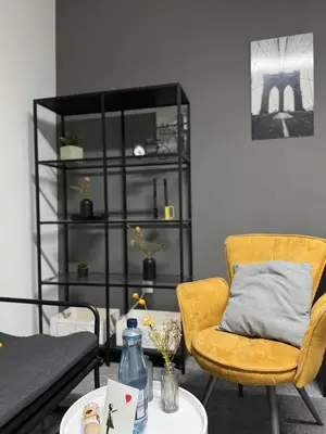 Ein Sitzbereich in der Unterkunft Office Modern Nähe Hauptbahnhof