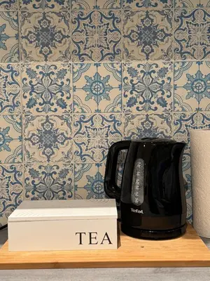 Kaffee-/Teezubehör in der Unterkunft Themenzimmer Pusteblume Nähe Hauptbahnhof