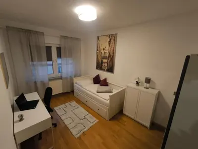 Ein Sitzbereich in der Unterkunft Düsseldorf Apartment