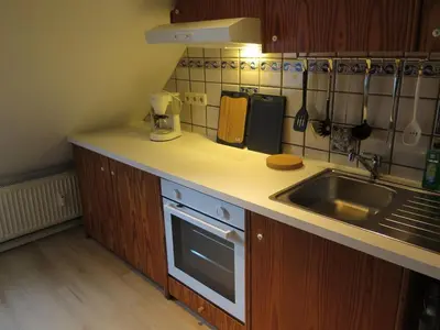 Küche/Küchenzeile in der Unterkunft 'Emma' die charmante Wohnung - gemütlich & zentral