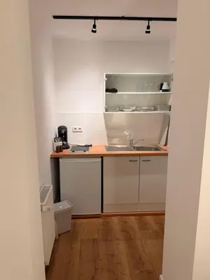 Küche/Küchenzeile in der Unterkunft Saniertes Apartment für Paare und Geschäftsreisende in Recklinghausen Röllinghausen