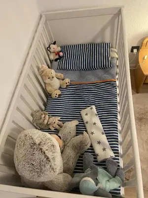 Ein Bett oder Betten in einem Zimmer der Unterkunft Ferienwohnung Emma