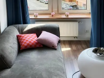 Ein Sitzbereich in der Unterkunft Spacious and Comfy Apartment in Wuppertal