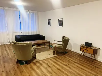 Ein Sitzbereich in der Unterkunft Emmas Apartments