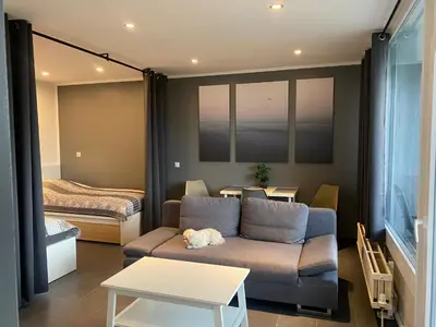 Ein Bett oder Betten in einem Zimmer der Unterkunft Apartment Home at Bea Duisburg Homberg