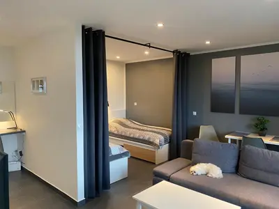 Ein Bett oder Betten in einem Zimmer der Unterkunft Apartment Home at Bea Duisburg Homberg