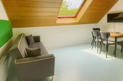 Ein Sitzbereich in der Unterkunft Livemore24 - Apartment 3 in Herten 24-7 Check-in W-Lan