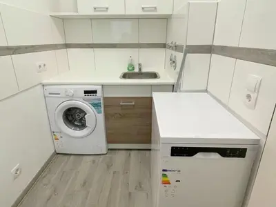 Küche/Küchenzeile in der Unterkunft Monteurwohnung Duisburg