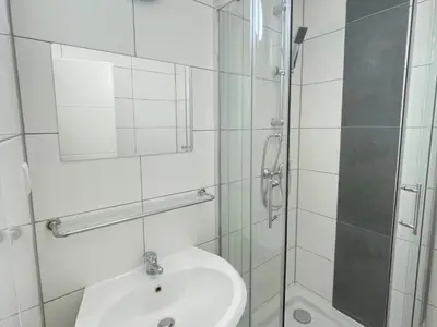 Ein Badezimmer in der Unterkunft Monteurwohnung Duisburg