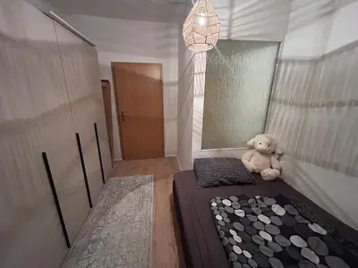 Ein Bett oder Betten in einem Zimmer der Unterkunft Modern apartment near Altenessen train station