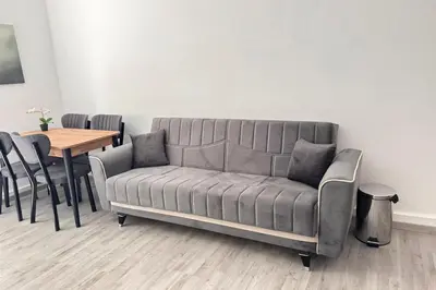 Ein Sitzbereich in der Unterkunft Livemore24 - Space in Herten 24-7 Check-in WIFI