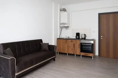 Küche/Küchenzeile in der Unterkunft Livemore24 - Space in Herten 24-7 Check-in WIFI