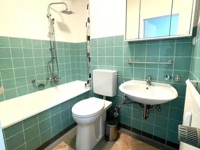 Ein Badezimmer in der Unterkunft Wohnung mit Balkon in Wuppertal