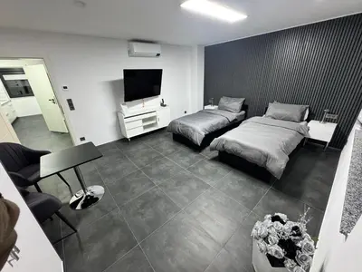 Ein Bett oder Betten in einem Zimmer der Unterkunft Modern Apartments, Wohnung Nr 3, nahe Schalke Arena, Zentral zur Autobahn A42 und A2, Ferienwohnung, Monteurwohnung