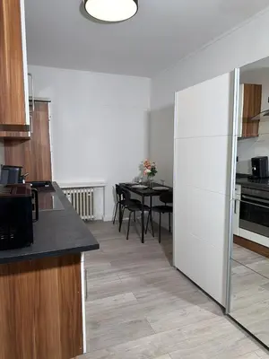 Küche/Küchenzeile in der Unterkunft Moderne City-Studio Suite nähe Köln & Düsseldorf