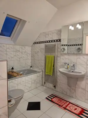 Ein Badezimmer in der Unterkunft Quartier1905 charmanter Altbau waldnah & verkehrsgünstig