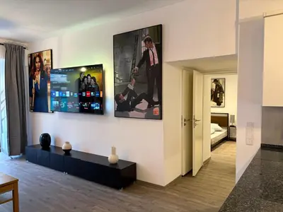 TV/Unterhaltungsangebot in der Unterkunft Quentins Loft