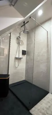 Ein Badezimmer in der Unterkunft Panorama-Penthouse