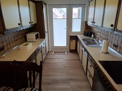 Küche/Küchenzeile in der Unterkunft Top Ferienwohnung Raesfeld, Schlossnähe, zentral