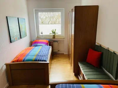 Ein Bett oder Betten in einem Zimmer der Unterkunft Top Ferienwohnung Raesfeld, Schlossnähe, zentral