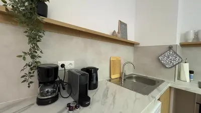 Küche/Küchenzeile in der Unterkunft Zentrales Apartment in Wuppertal direkt am Hbf