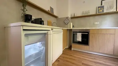 Küche/Küchenzeile in der Unterkunft Zentrales Apartment in Wuppertal direkt am Hbf