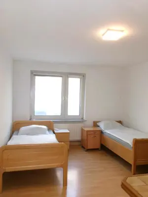 Ein Bett oder Betten in einem Zimmer der Unterkunft SHK - möbliert - WIFI - HAGEN