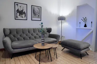 Ein Sitzbereich in der Unterkunft Altstadt Apartment Deluxe 1