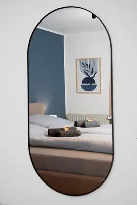 Ein Bett oder Betten in einem Zimmer der Unterkunft Quartier VierGlück