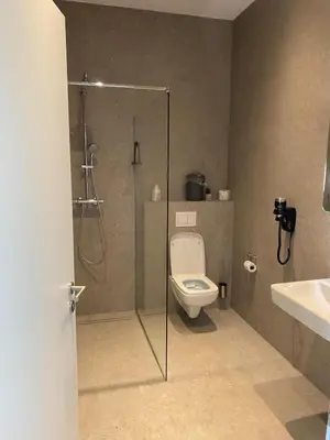 Ein Badezimmer in der Unterkunft Hof Volkmann