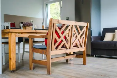 Ein Sitzbereich in der Unterkunft Ruhrtal Loft