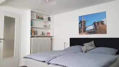 Ein Bett oder Betten in einem Zimmer der Unterkunft Das Steigerhaus in Mülheim an der Ruhr