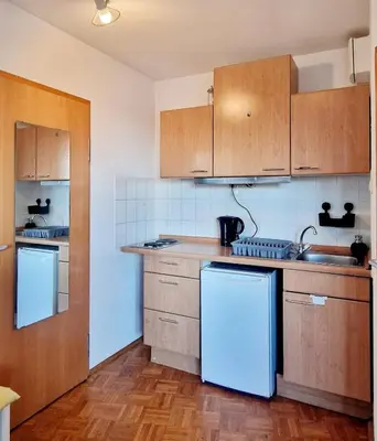 Küche/Küchenzeile in der Unterkunft Cozy and fully equipped flat in the centrum