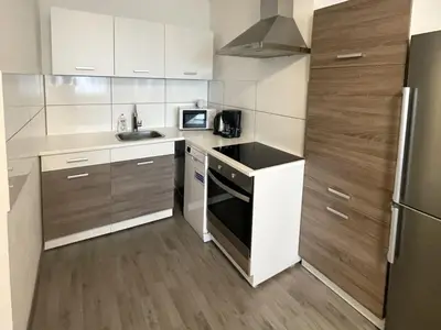 Küche/Küchenzeile in der Unterkunft Voll ausgestattetes Apartment in Marl