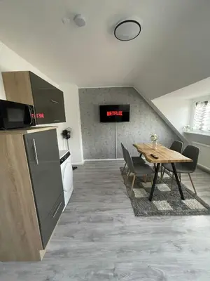 Küche/Küchenzeile in der Unterkunft Mülheim an der Ruhr Apartment