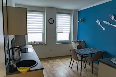 Küche/Küchenzeile in der Unterkunft Gemütlich im Pott, nahe Essen und Veltins Arena