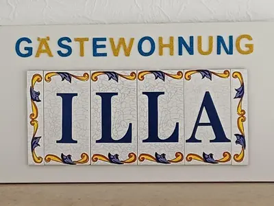 Ein Zertifikat, Auszeichnung, Logo oder anderes Dokument, das in der Unterkunft Gästewohnung Illa ausgestellt ist