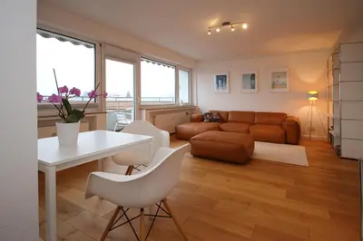 Ein Sitzbereich in der Unterkunft Great apartment with a gorgeous view