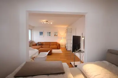 Ein Sitzbereich in der Unterkunft Great apartment with a gorgeous view