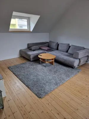 Ein Sitzbereich in der Unterkunft Modern FeWo in DU-Neudorf zentral & top location