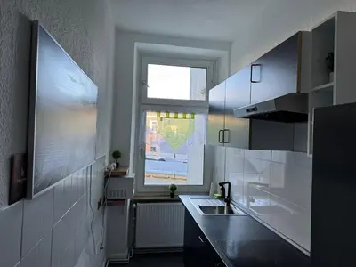 Küche/Küchenzeile in der Unterkunft Hulda Wohnung