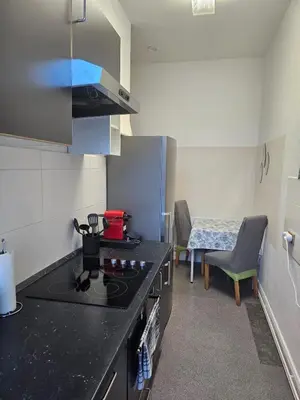 Küche/Küchenzeile in der Unterkunft Hulda Wohnung