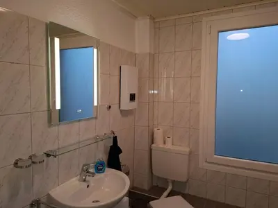 Ein Badezimmer in der Unterkunft schöne 3 Zimmer Wohnung in ruhiger Lage