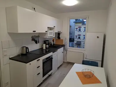 Küche/Küchenzeile in der Unterkunft schöne 3 Zimmer Wohnung in ruhiger Lage