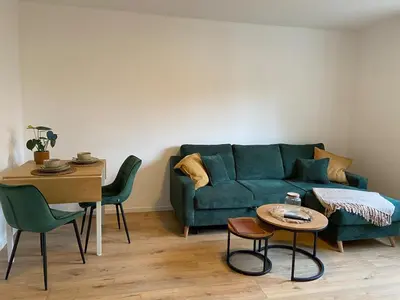 Ein Sitzbereich in der Unterkunft Große Wohnung mit perfekter Anbindung