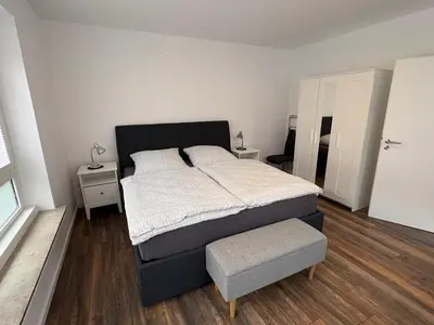 Ein Bett oder Betten in einem Zimmer der Unterkunft Centrally located in Coesfeld