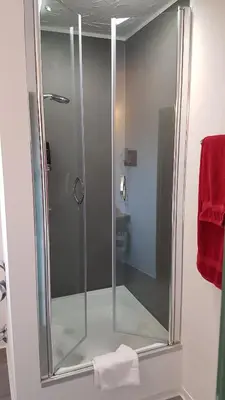 Ein Badezimmer in der Unterkunft Landhotel-Restaurant Beckmann
