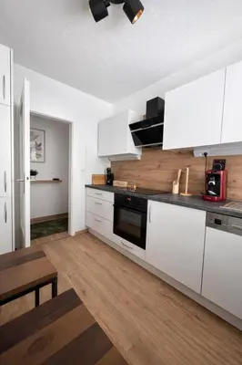 Küche/Küchenzeile in der Unterkunft Holiday apartment im Bergischen Land